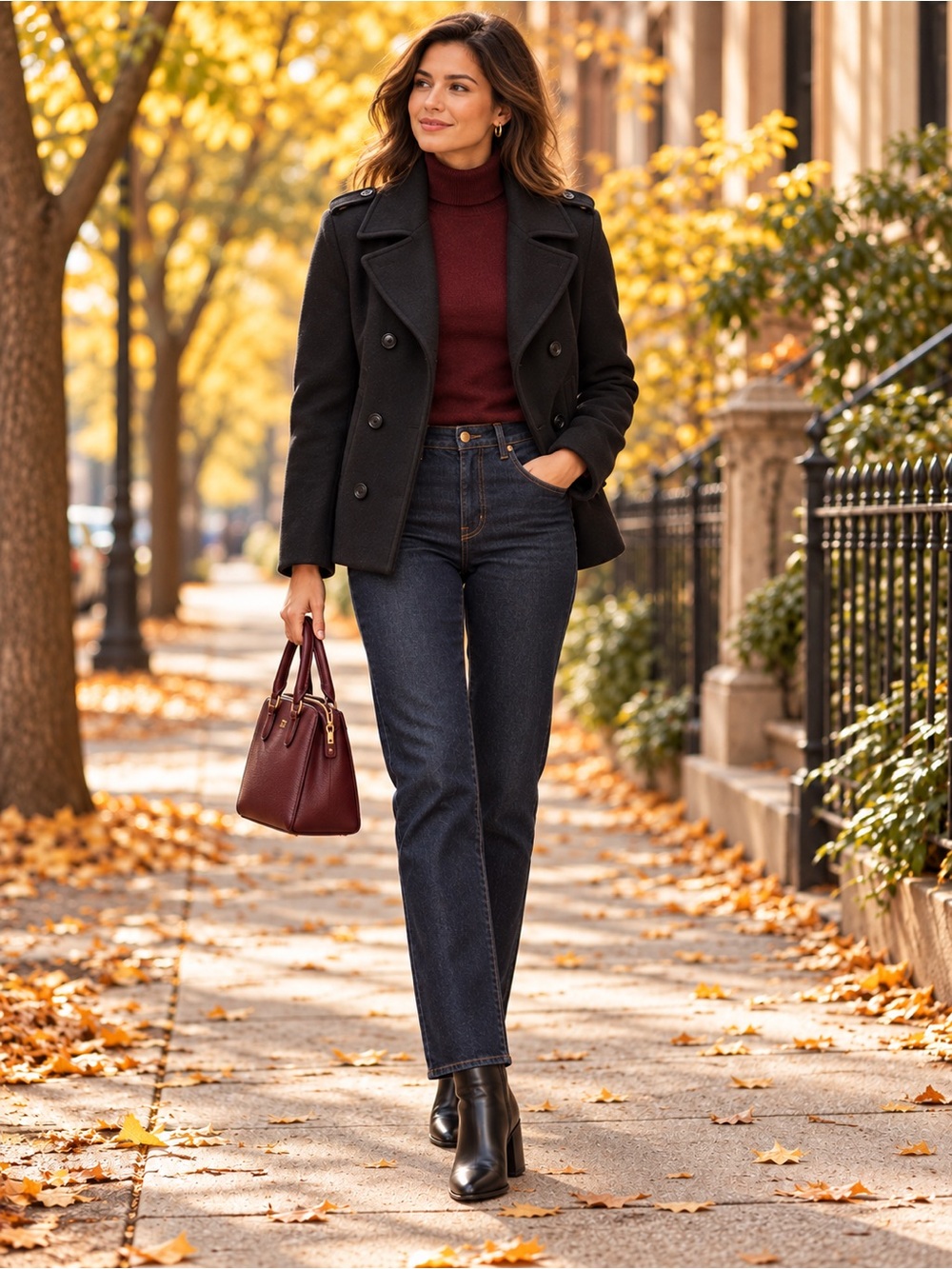 Old Navy Black Peacoat Jacket